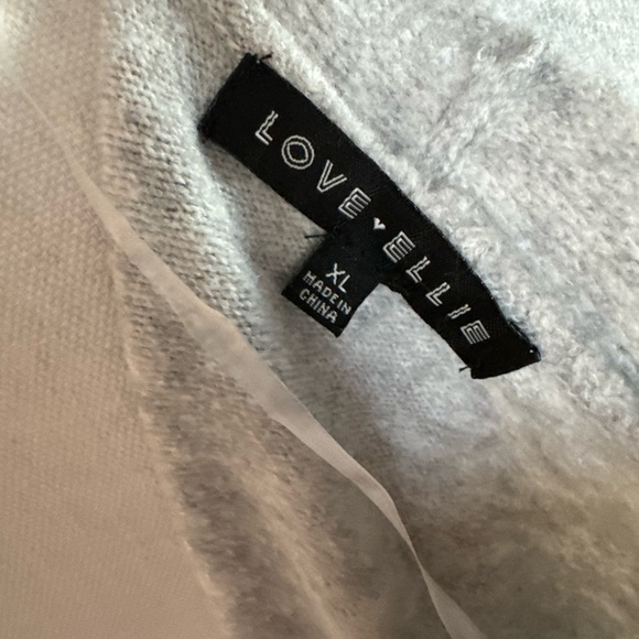 Love Ellie Stitch Fix Open Front Cardigan Sweater Gray Ribbed Details Size XL - Picture 3 of 3